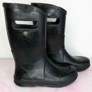 Bogs rain boots Classic black tall with handles size 2 little kid